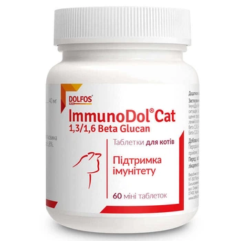 Комплекс для поддержки иммунитета кошек Dolfos ImmunoDol Cat 60 шт. (5906764768307)
