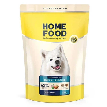 Home Food Hypoallergenic Adult Medium - Гіпоалергенний сухий корм із фореллю та рисом для собак середніх порід з білою шерстю 1,6 кг (4820235020323)
