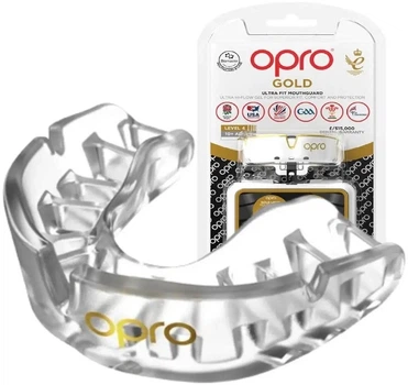 Капа Opro Gold взрослая возраст от 11 лет Прозрачная (102504015) (Gold_Clear)