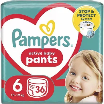 Подгузники-трусики Pampers Active Baby Pants размер 6 (13-19 кг), 36 шт