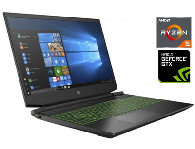 Ноутбук Б/У HP Pavilion Gaming 15 / Екран 15,6" FHD / AMD Ryzen 5- 3550H / RAM 8GB / SSD 256GB NVME / Nvidia GeForce GTX1050 - 3GB / Для Игр