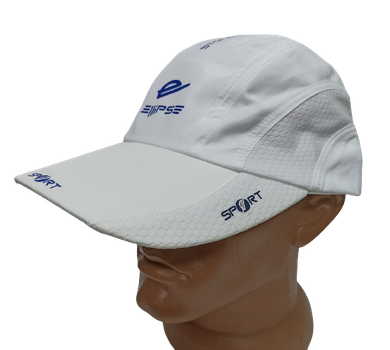 Бейсболка чоловіча з плащової тканини спорт 622/1/1 біла з білим, 58 розмір Еліпс