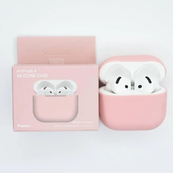Силиконовый чехол для наушников AirPods 4 Papaya