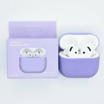 Силиконовый чехол для наушников AirPods 4 Lavender