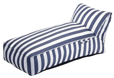 Шезлонг Homla Maris в біло-синю смужку 70 x 150 x 65 см (5906496744211)