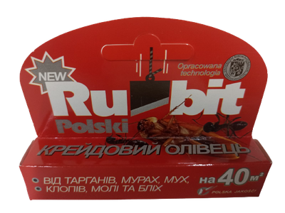 Инсектицидный мелок-карандаш от тараканов и других насекомых Rubit Polski на 40 м2