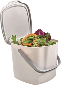 Контейнер для мусора Snips Kitchen Compost Bin с крышкой и ручкой 3 л Бежевый (8001136907166)