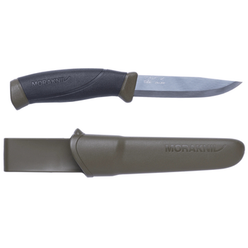 Туристический нож с чехлом Morakniv Companion (S) Military Green Нержавеющая сталь (11827)