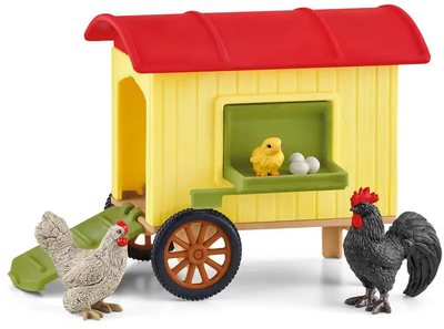 Набір Schleich Світ ферми Курник з куркою, півнем та курчам LH42572 (4069111009988)