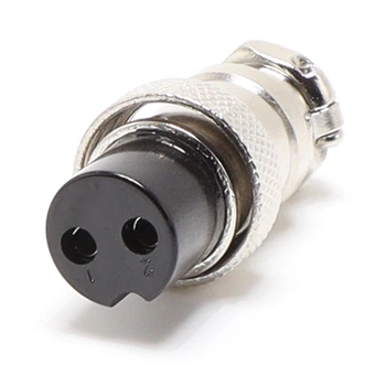 Авіаційний роз'єм GX16-2-F на дріт мама / GX 16 2 pin female aviation plug