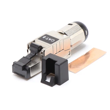 RJ45 High-Speed коннектор - RJ45P-8S / 8P8C / Cat 8 / ethernet / заземленный / прямой