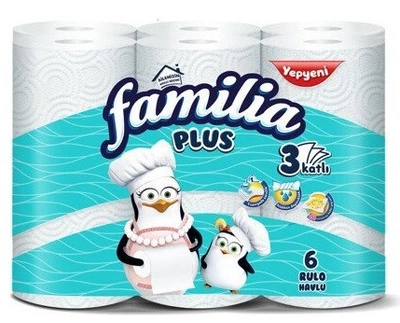 Рушники кухоннi Familia 3-х шарові 6 х 85 відривів
