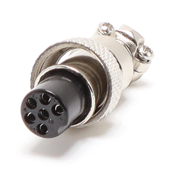 Авиационный разъем GX12-6-F на провод мама / GX 12 6 pin female aviation plug