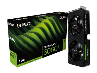 Відеокарта Palit GeForce RTX5060 Ti DUAL 8G (NE7506T019P1-GB2062D)