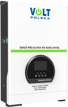 Гібридний інвертор Volt Polska SinusPro Ultra-HV 6.5 кВА (3 кВт) 1-фазний (5904100452125)