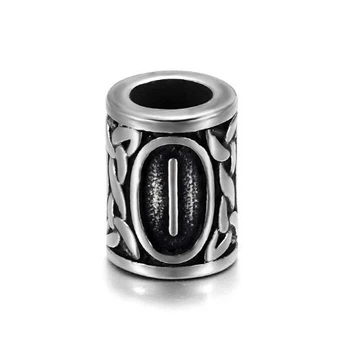 Бусина с руной Викингов для дредов, бороды и волос 8*13*5 мм Viking 1 шт/I-Isa