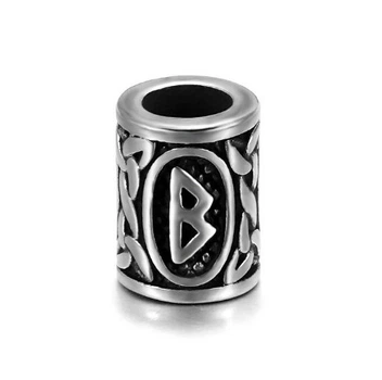 Бусина с руной Викингов для дредов, бороды и волос 8*13*5 мм Viking 1 шт/B-Berkana
