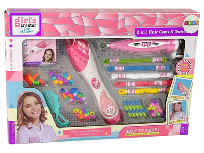 Zestaw do zaplatania włosów LEAN Toys 2 w 1 Koraliki15768 (5905679072769)