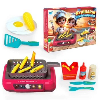 Детский игровой набор WToys Кулинарные эксперименты, фритюрница с эффектами и аксессуарами, 44.5×34.5×9 см (24229)