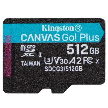 Карта памяти MicroSDXC 512GB UHS-I/U3 Class 10 Kingston Canvas Go! Plus R170/W90MB/s (SDCG3/512GBSP)