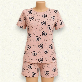 Пижама женская футболка с шортами M/Print-01 р.2XL