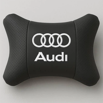 Автомобільна подушка під шию на підголівник з логотипом AUDI