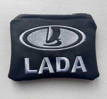 Ключница с логотипом LADA на молнии из экокожи размером 14х10 см