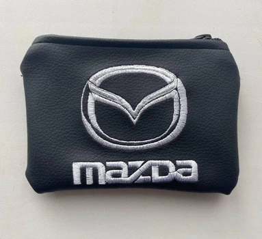 Ключница с логотипом MAZDA на молнии из экокожи размером 14х10 см