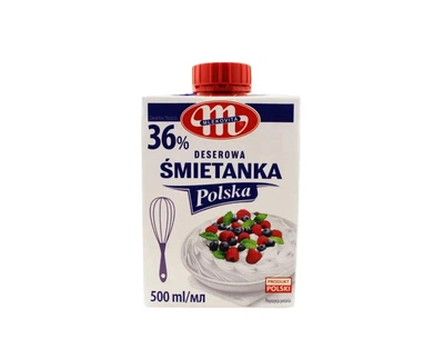 Вершки 36% Mlekovita Smietanka Polska, 500 мл