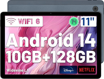 Планшет 10.1" Aumi OS A6 4+6/128Gb 8 ядер Wi-Fi Android 14 6800 mAh Grey
