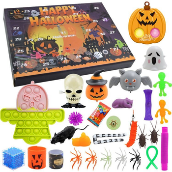 Kalendarz Halloween LEAN Toys zabawki Pop It Dynia Duszek 12843 (5905323210073)