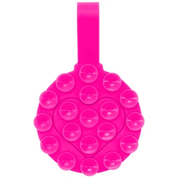 Тримач-присоска для телефону Double Side Silicone with Strap Barbie Pink