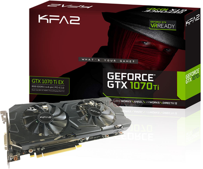 Відеокарта KFA2 GeForce GTX 1070 Ti 8Gb EX Black Edition GDDR5 (KFA2 GTX 1070 Ti EX:5), Б/в