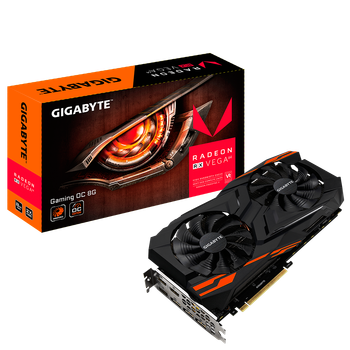 Відеокарта Gigabyte AMD Radeon RX VEGA 64 GAMING OC 8Gb HBM2 (GV-RXVEGA64GAMING OC-8GD:5), Б/в