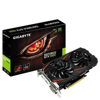 Відеокарта Gigabyte GeForce GTX 1060 WINDFORCE OC 3G GDDR5 (GV-N1060WF2OC-3GD), Б/в
