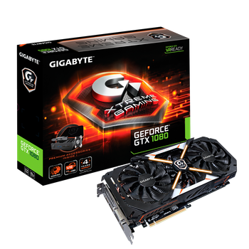 Відеокарта Gigabyte PCI-Ex GeForce GTX 1080 8GB GDDR5X (GV-N1080XTREME-8GD-PP:5), Б/в