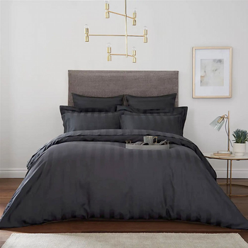 Комплект постельного белья Еней-Плюс Евро 200x220 см LUXE-0032 серый Microfiber (4820001482072)