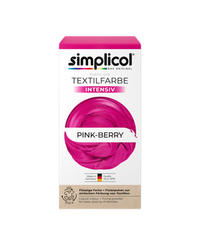 Фарба для одягу та текстилю Simplicol Pink-Berry Intensiv (Рожева ягода ) 400 г + 150 ml рідкий барвник без упаковки (пошкоджена)