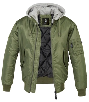 Куртка Brandit MA1 Sweat Hooded Olive/Grey (M)