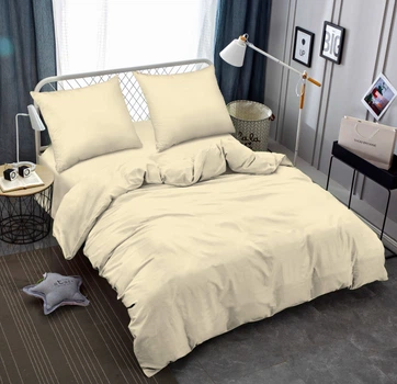Комплект постельного белья Zastelli Семейный 2х145х210 см 12-0712 Vanilla Жатка Айвори (2555000005138)