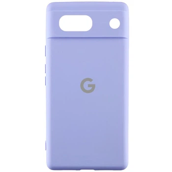 Чехол панель Silicone Case Full Camera with logo для Google Pixel 9a Сиреневый / Dasheen