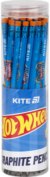 Набір графітних олівців Kite Hot Wheels HB Тригранний з гумкою 36 шт (HW25-046)