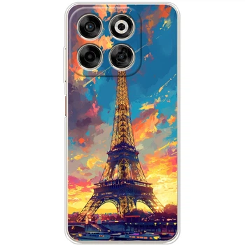 Силиконовый Чехол с Картинкой для ZTE Blade V70 Принт (Париж, Эйфелева Башня) (65650-ysm038)