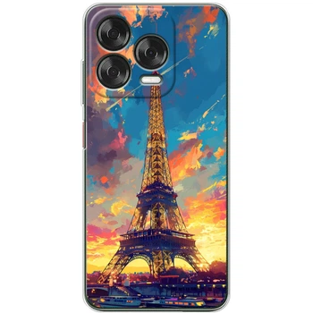 Силиконовый Чехол с Картинкой для ZTE Blade V70 Design Принт (Париж, Эйфелева Башня) (65651-ysm038)