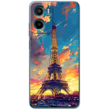 Силиконовый Чехол с Картинкой для Motorola G05 Принт (Париж, Эйфелева Башня) (65607-ysm038)