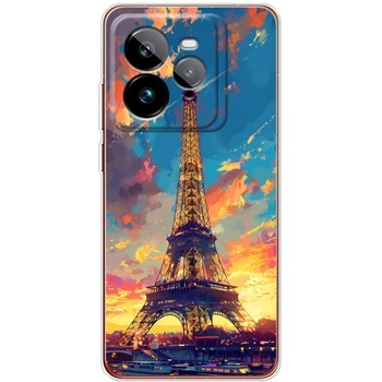 Силиконовый Чехол с Картинкой для Realme GT 7 Pro Принт (Париж, Эйфелева Башня) (65747-ysm038)