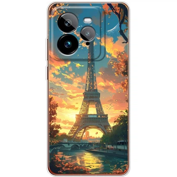 Силиконовый Чехол с Картинкой для Realme GT 7 Pro Принт (Париж, Эйфелева Башня) (65747-ysm037)