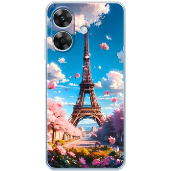 Силиконовый Чехол с Картинкой для Realme Note 60 Принт (Париж, Эйфелева Башня) (65791-ysm035)