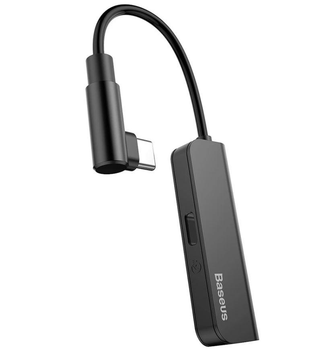 Перехідник-розгалужувач BASEUS L53 Type-C AUX PD 18W, чорний