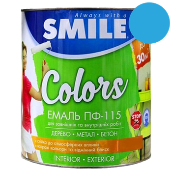 Эмаль алкидная ПФ-115 Smile голубая 2.8 кг